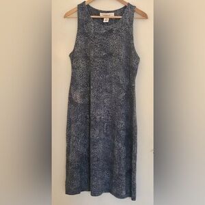 Sleeveless Navy Speckled Dress